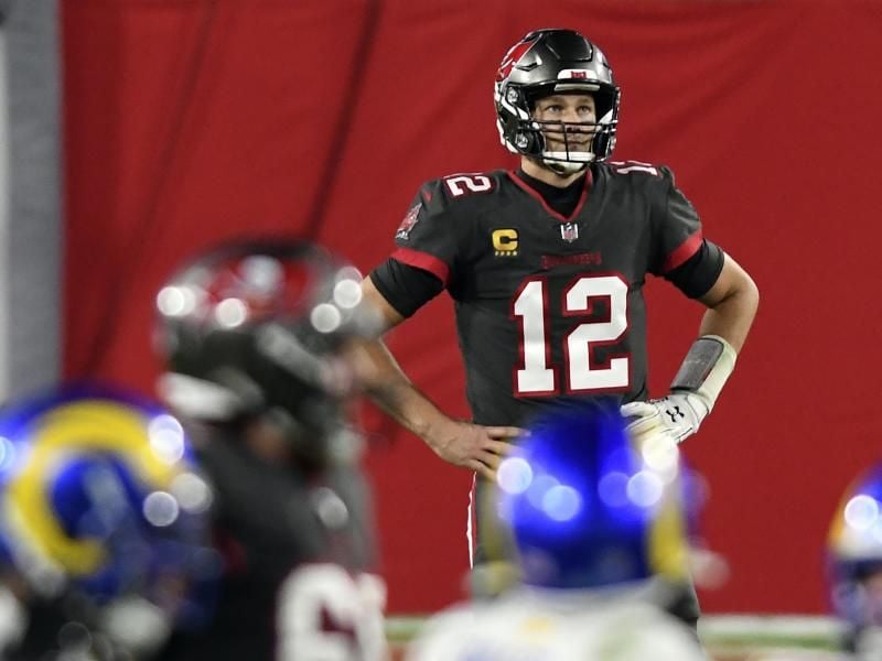 Machte diesmal kein gutes Spiel für die Tampa Bay Buccaneers: Quarterback Tom Brady. Foto: Jason Behnken/AP/dpa