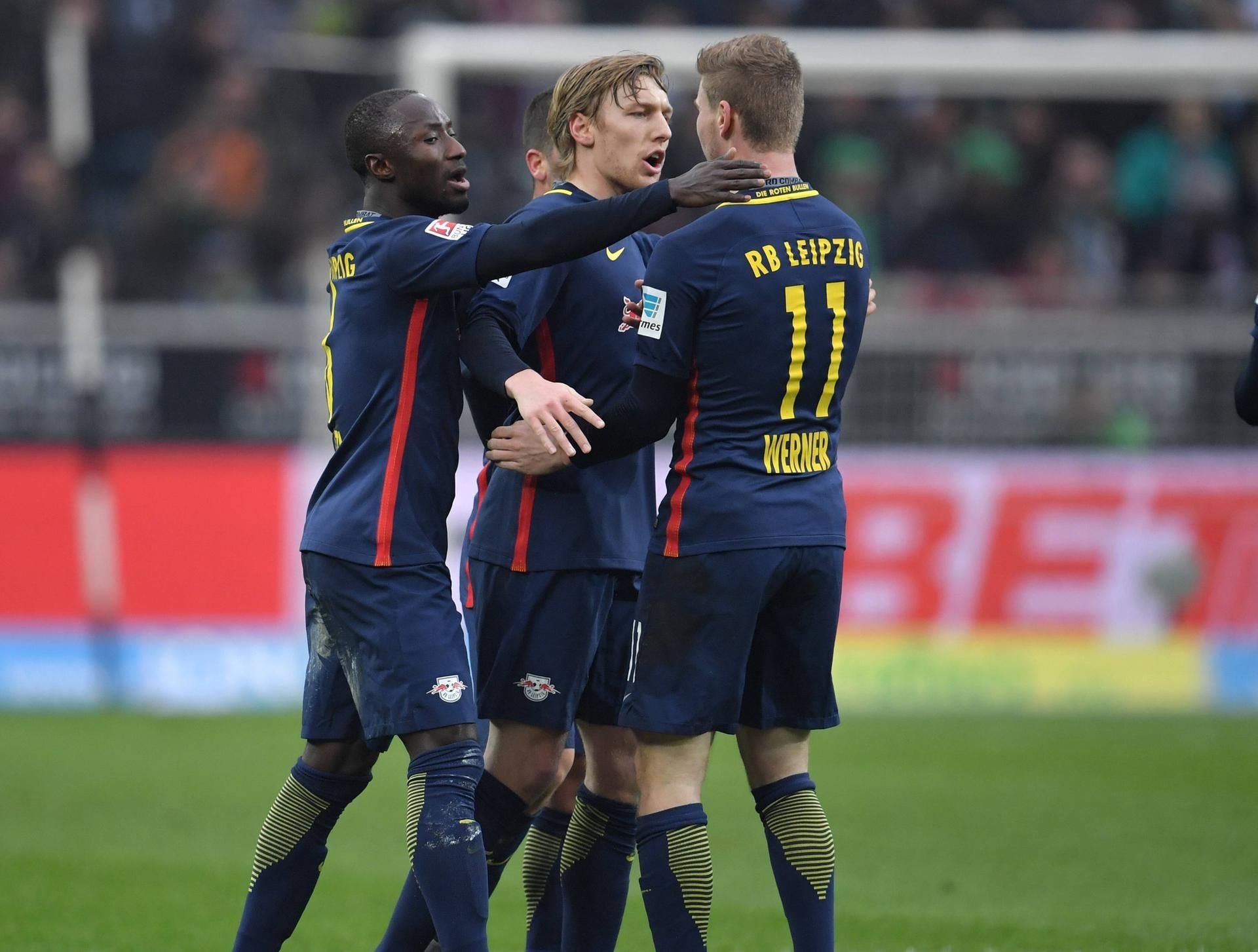 Geballte Internationale Klasse: RB Leipzigs Stars Naby Keita, Emil Forsberg und Timo Werner (v.l.n.r.).