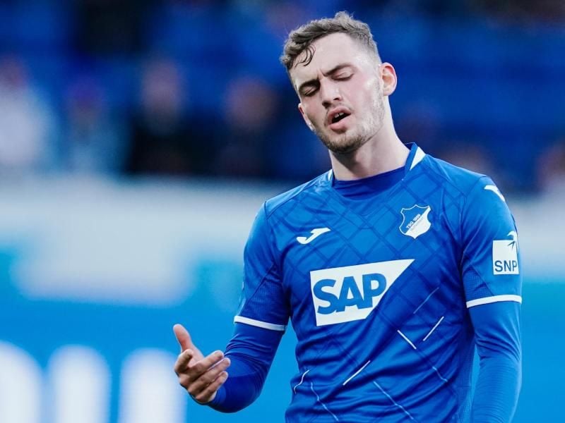 Hoffenheims Jacob Bruun Larsen ist positiv auf das Corona-Virus getestet worden. Foto: Uwe Anspach/dpa