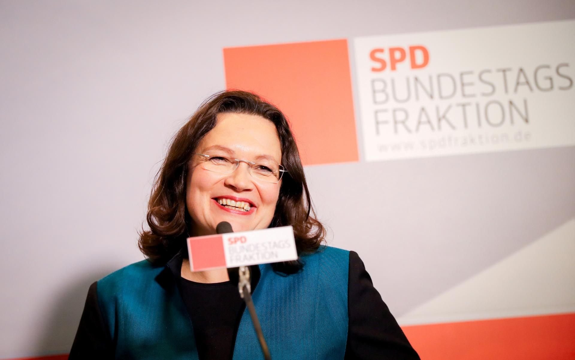 „Wir gehen nicht in die Opposition, um in der Opposition zu bleiben“, sagte Nahles in Berlin.