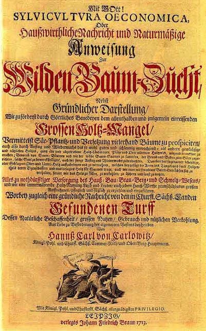 Titelblatt einer Arbeit von Carlowitz.