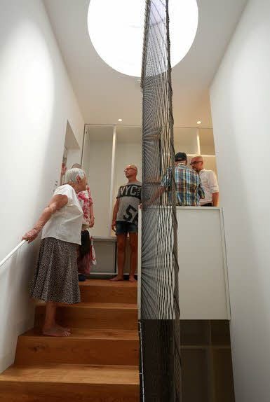 In der Mitte des Grundrisses: Treppenaufgang mit Lichtschacht