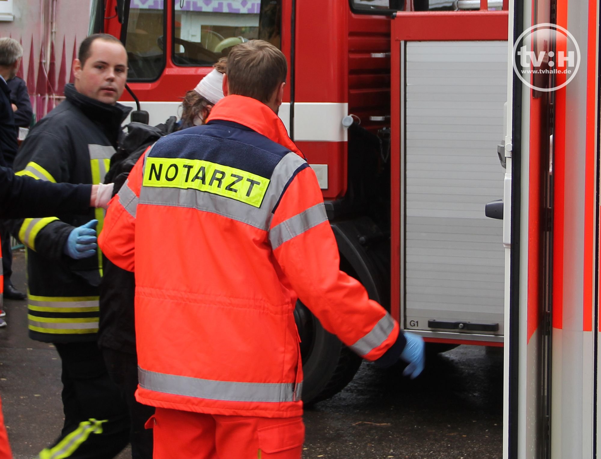 Der Verletzte wurde nach dem Unfall ins Krankenhaus gefahren.