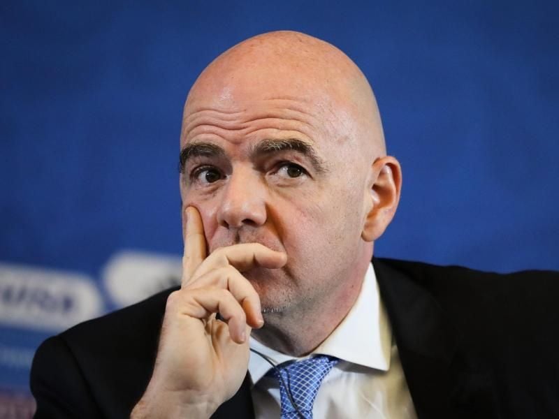 FIFA-Präsident Gianni Infantino zeigt sich schon vor WM-Beginn vom Turnier und dem Gastgeber begeistert. Foto: Christian Charisius