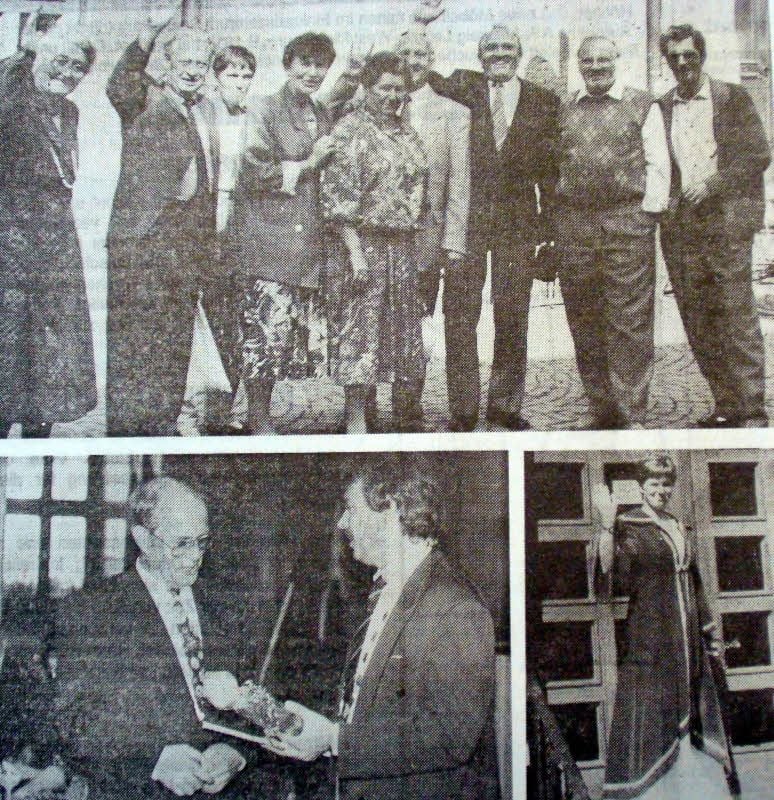 Aus 91er Zeitung: Curt Becker (l.) und Witzenhausener Amtskollege.