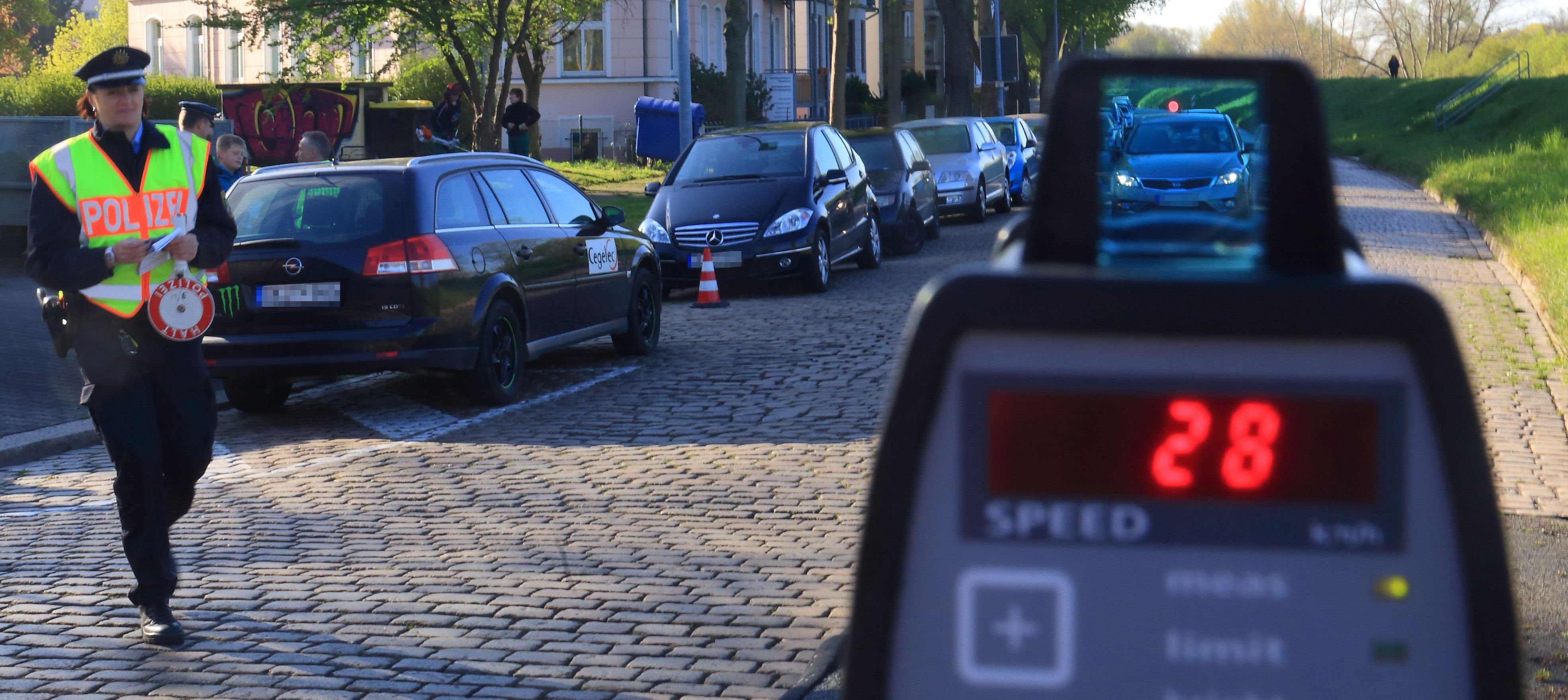 Das Geschwindigkeitsmessgerät kam zum Einsatz.