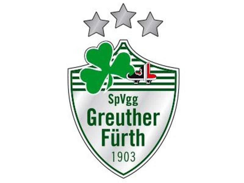 Das Logo des Fußball-Zweitligisten SpVgg Greuther Fürth. Foto: