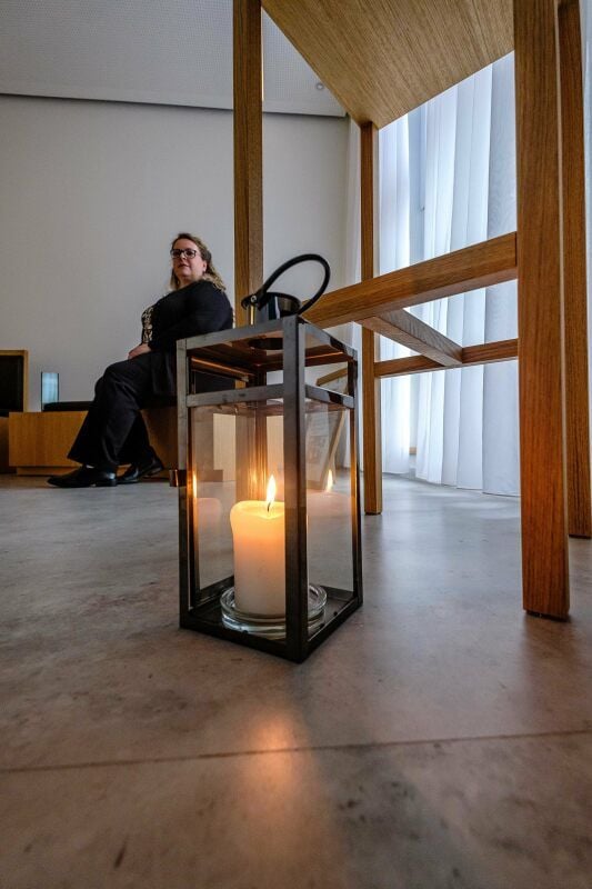 Das Friedenslicht im Wittenberger Hospiz.