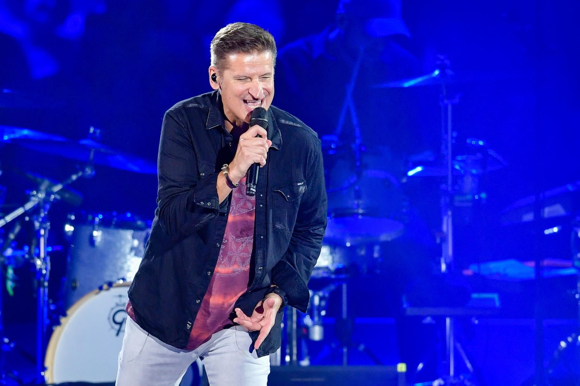 PUR-Sänger Hartmut Engler beim Auftakt der aktuellen Tour. Jetzt war die Band auch in Leipzig zu Gast.