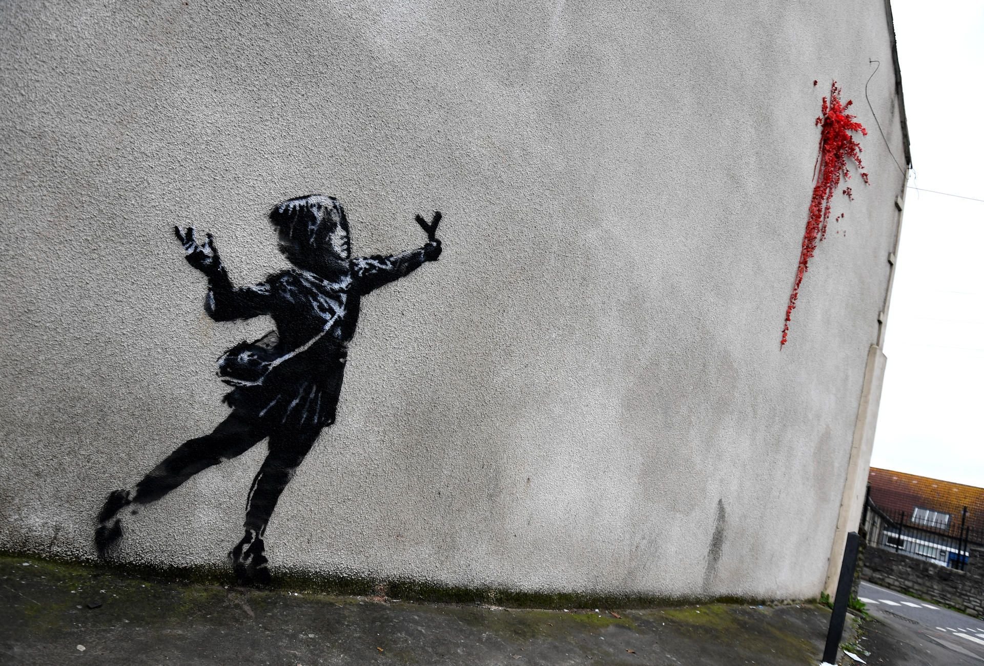 Graffiti Banksy Gesicht