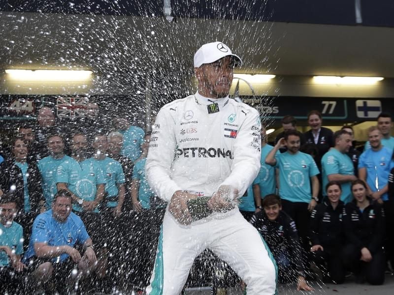 Mercedes-Pilot Lewis Hamilton hat den Großen Preis von Aserbaidschan gewonnen. Foto: Luca Bruno/AP