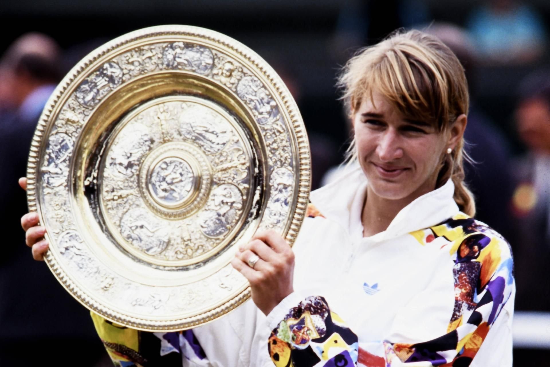 Steffi Graf nach ihrem Wimbledon-Sieg 1993.