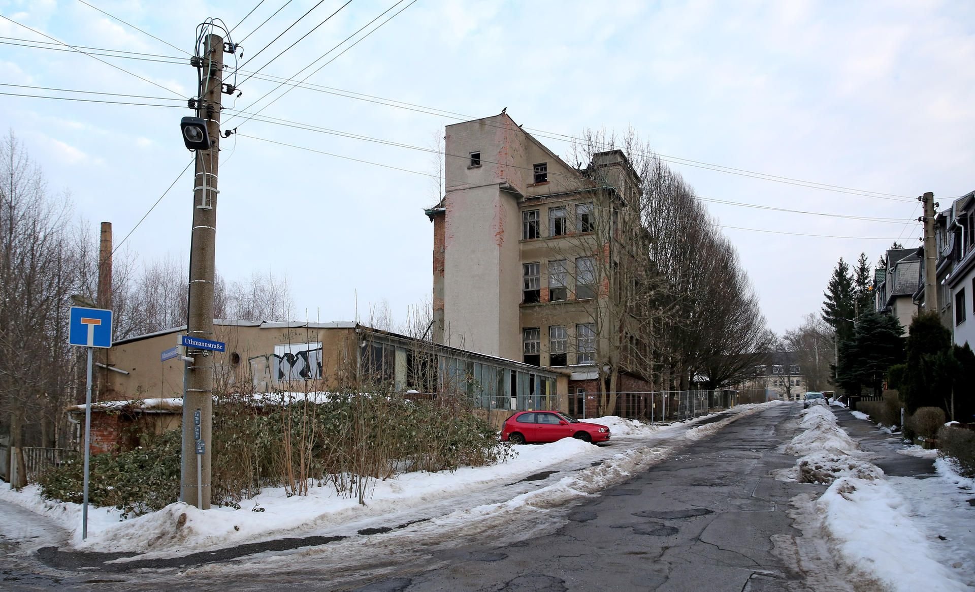 Die Industriebrache der ehemaligen Strickwarenfabrik MICADO in Zwickau