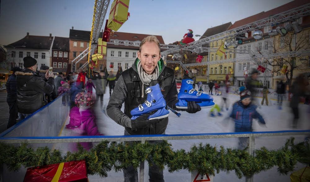 Heiko Frischleder betreibt die Eislaufbahn in Weißenfels mit viel Herzblut im zweiten Jahr.