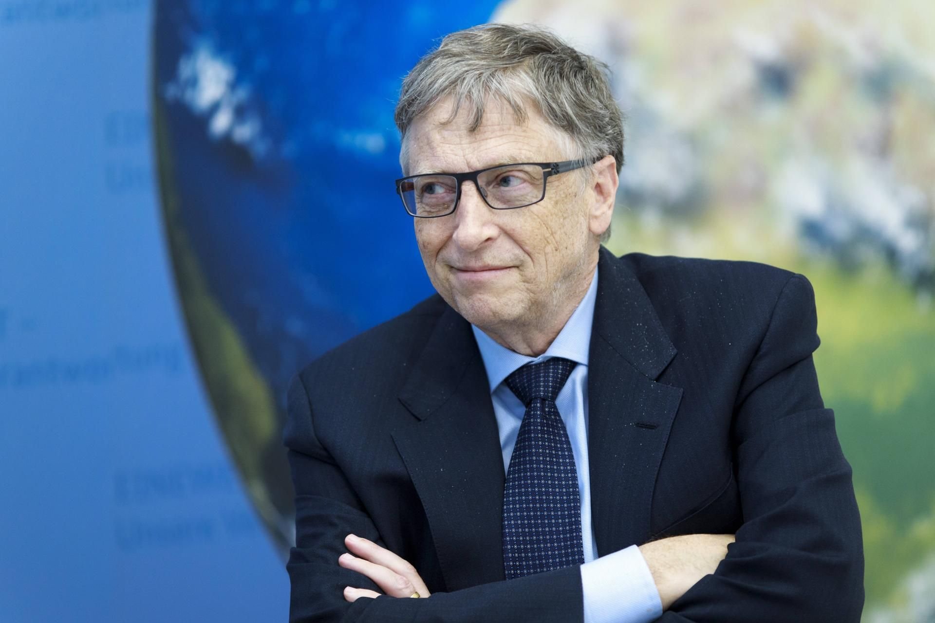 Milliardär Bill Gates bei einer Veranstaltung an der Technischen Universität München.