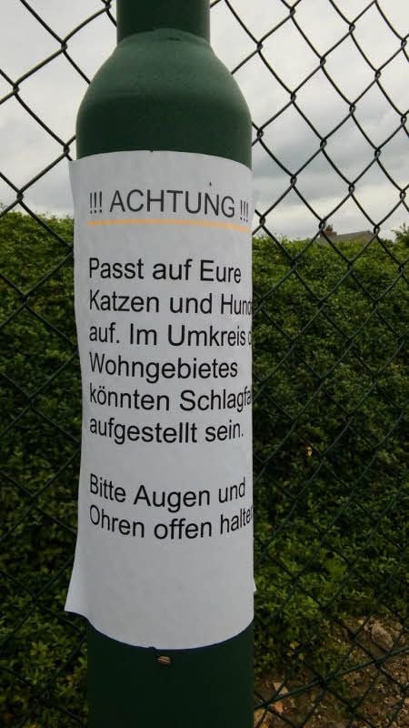 Aushang in Thale