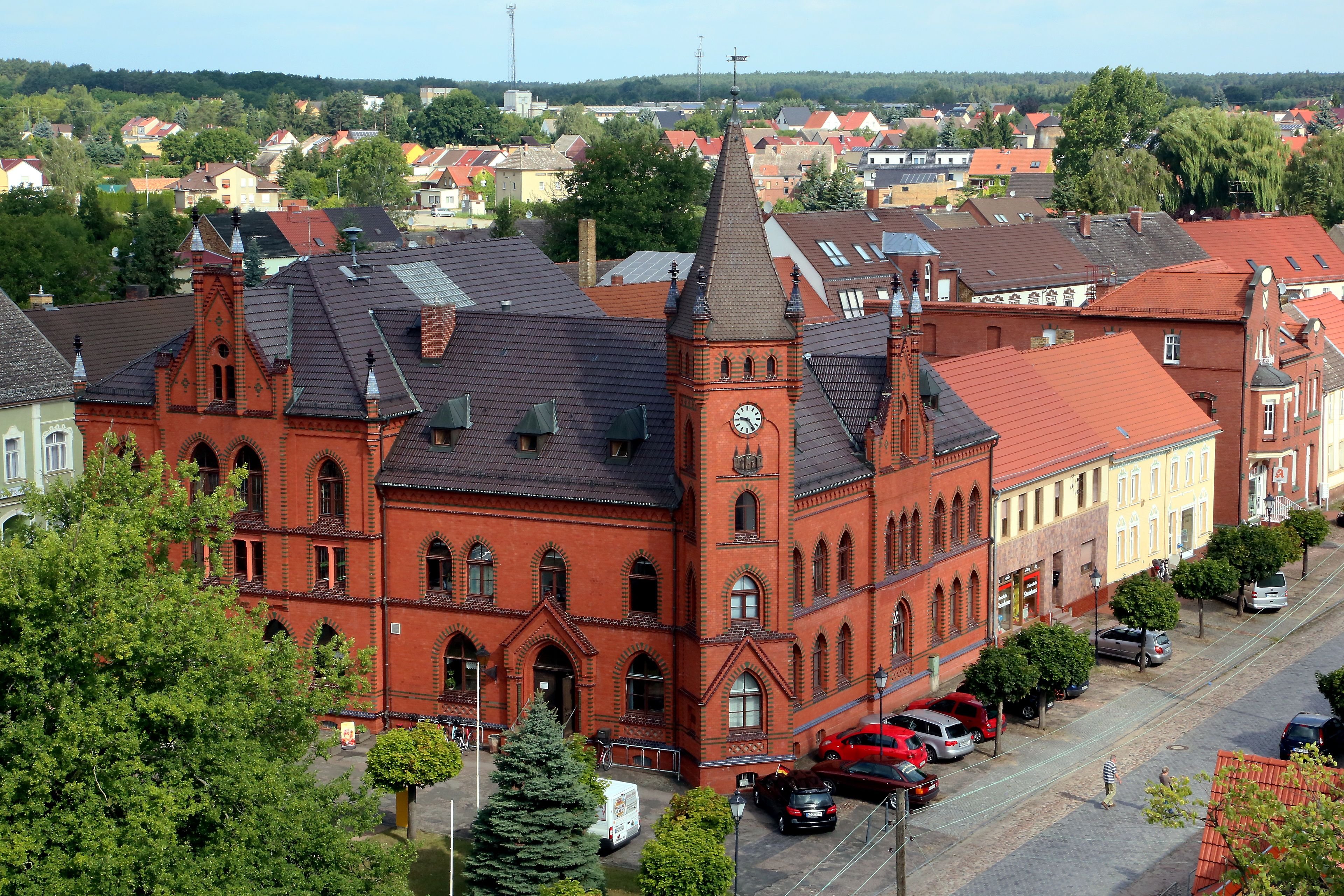 Das Rathaus von Zahna im Landkreis Wittenberg.