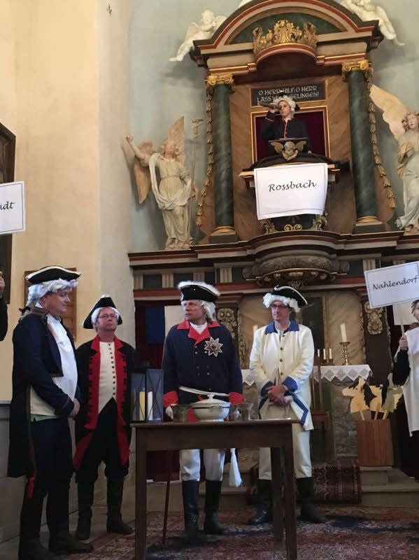 Während der Generalprobe zum Theaterstück