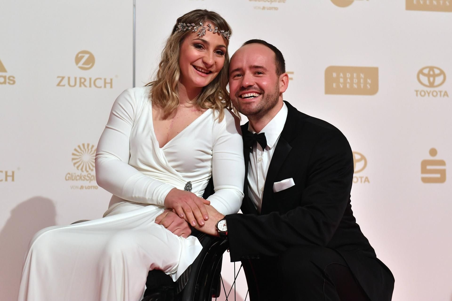Kristina Vogel mit ihrem Lebensgefährten Michael Seidenbecher.