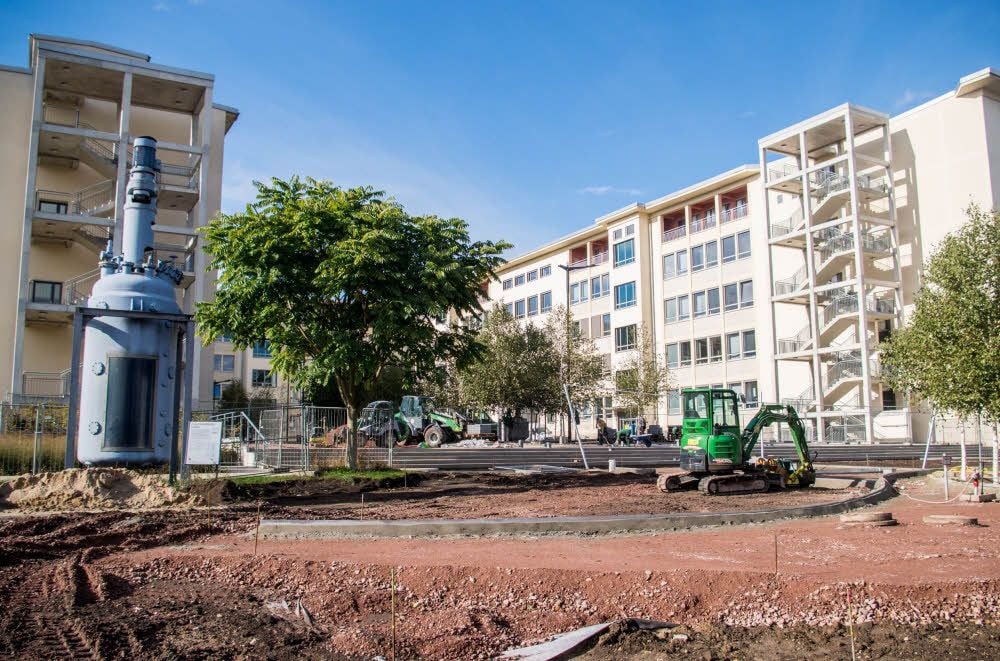 Auch dem Campus der Hochschule Merseburg wird derzeit an allen Ecken gebaut.