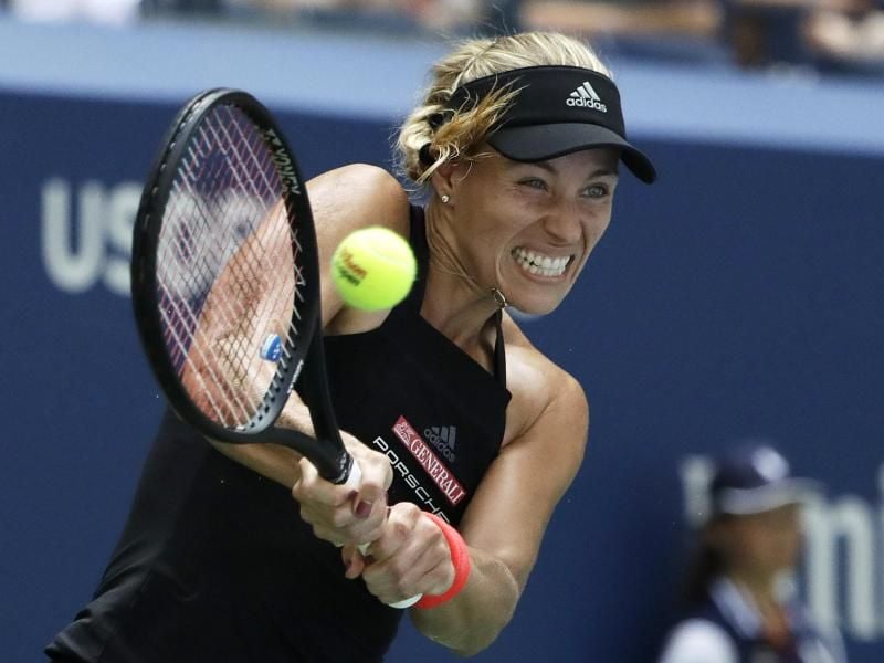Angelique Kerber hat bei ihrem Einzug in die dritte Runde der US Open Mühe. Foto: Kevin Hagen/FR170574 AP