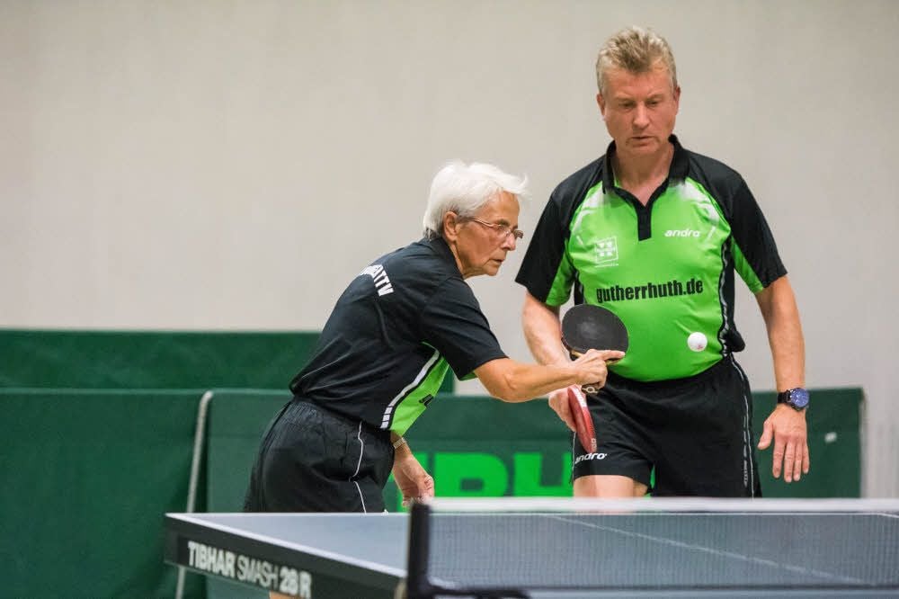 Mit Jens Pannicke verlor Elke Richter im Doppel, schlug dann aber im Einzel den favorisierten Stefan Keip.