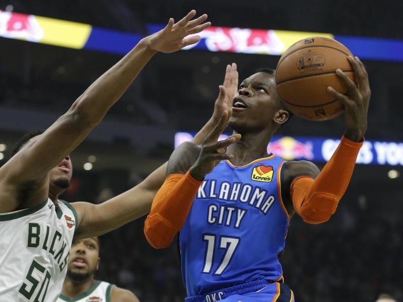 Dennis Schröder führte Oklahoma City Thunder zum Sieg. Foto: Aaron Gash/AP