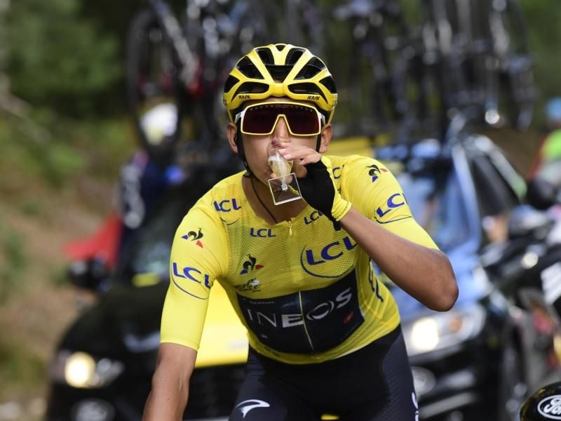 Titelverteidiger bei der Tour de France: Ineos-Profi Egan Bernal. Foto: Pool Peter De Voecht/BELGA/dpa
