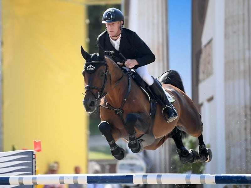 Routinier Marcus Ehning startet bei der WM mit einem Debütanten-Trio. Foto: Britta Pedersen