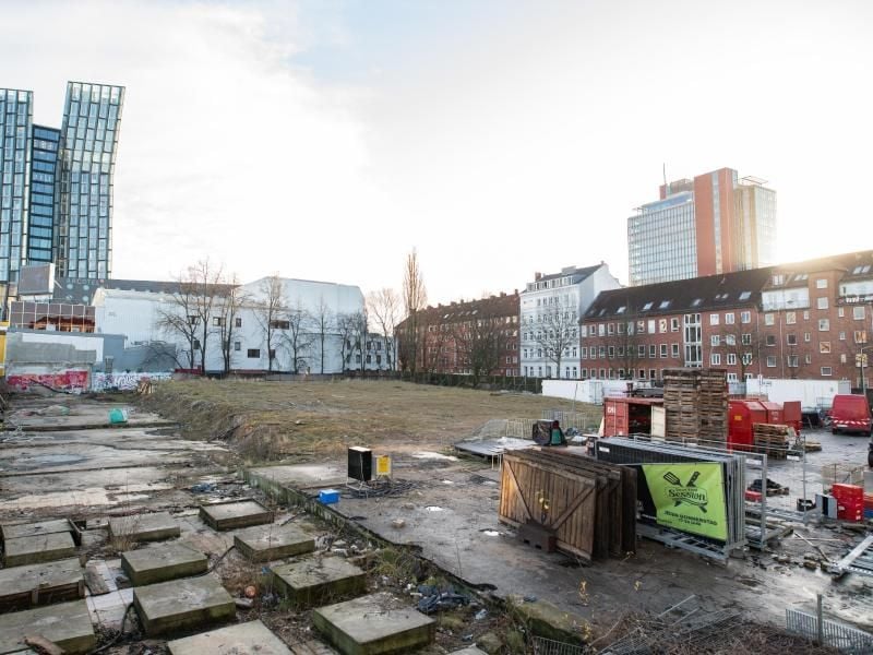 Das Gelände der ehemaligen Esso-Häuser am Spielbudenplatz. Foto: Daniel Reinhardt/Archivbild