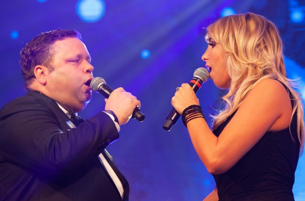 Paul Potts und Annemarie Eilfeld bei der Schutzengel-Gala 2018 in Leipzig.