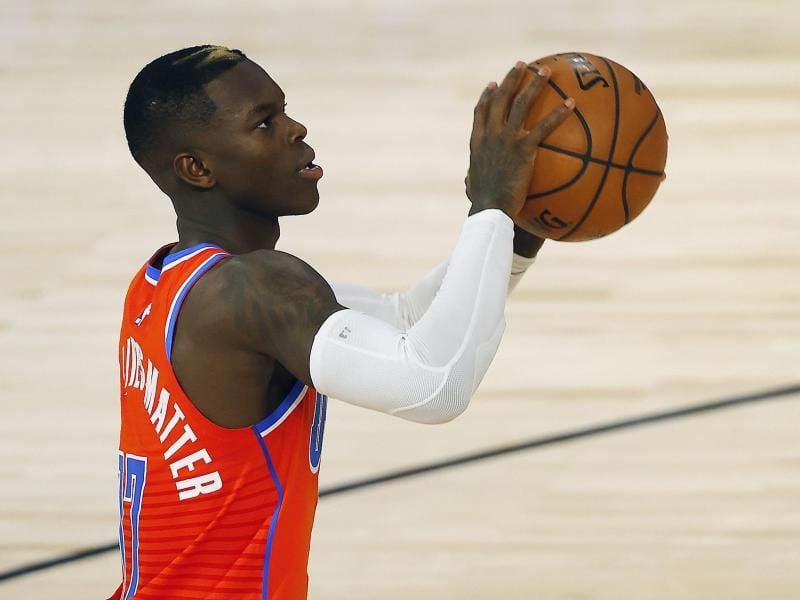 Dennis Schröder ist alleiniger Gesellschafter bei den Löwen Braunschweig. Foto: Mike Ehrmann/Pool Getty Images/AP/dpa