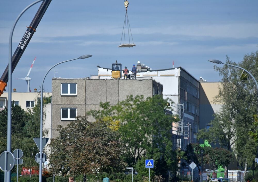 Aus dem längsten Block von Wolfen-Nord werden vier Einzelhäuser.