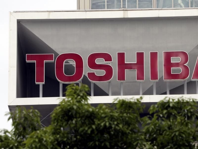 Der Sitz des Elektronikherstellers Toshiba in Tokio (Japan). Foto: Koji Sasahara/AP/Archivbild