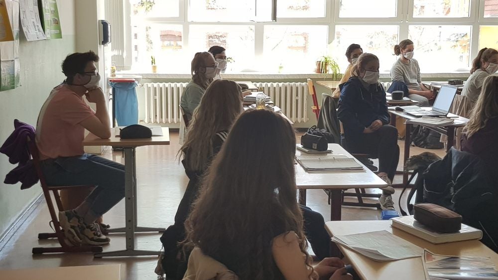 Am Wolterstorff-Gymnasium in Ballenstedt tragen viele Schüler Masken im Unterricht.