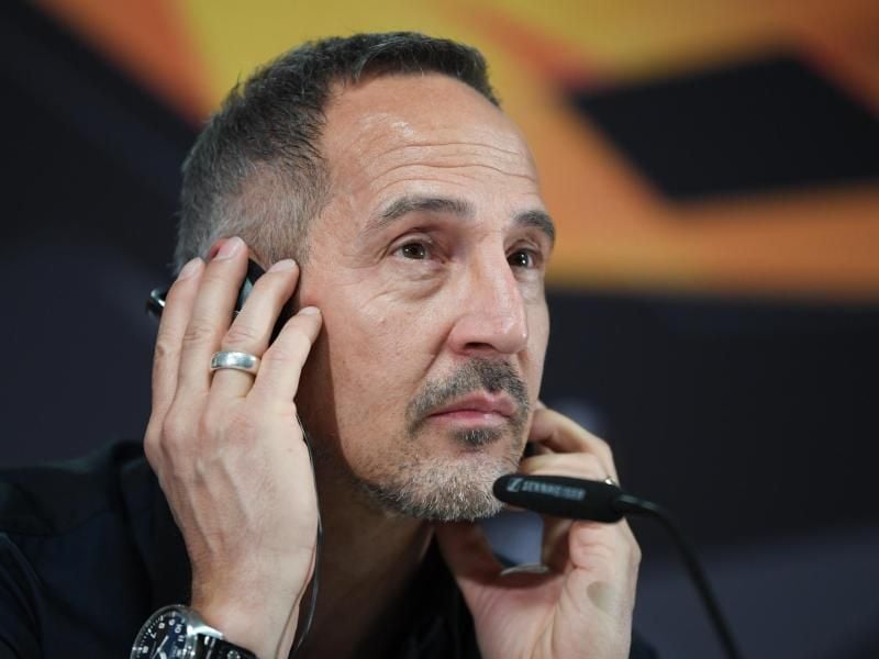Trainer Adi Hütter will mit Frankfurt ins Halbfinale. Foto: Arne Dedert