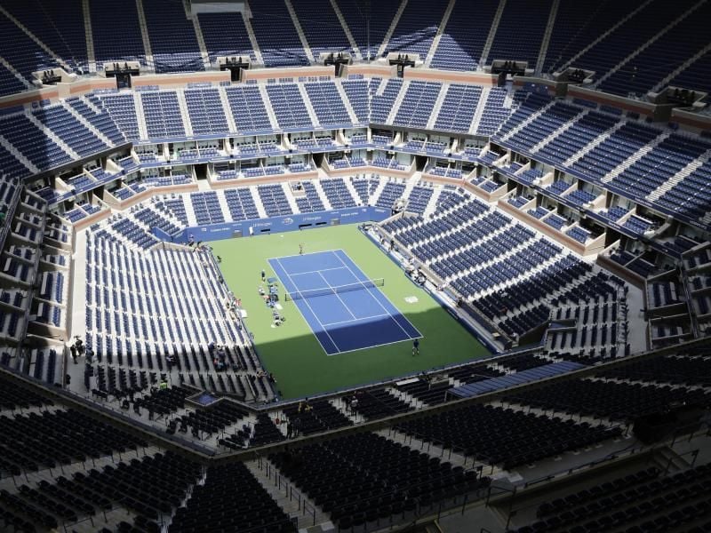Im Vorfeld der US Open finden zur Coronavirus-Vorsorge Testreihen statt. Foto: Peter Morgan/AP/dpa