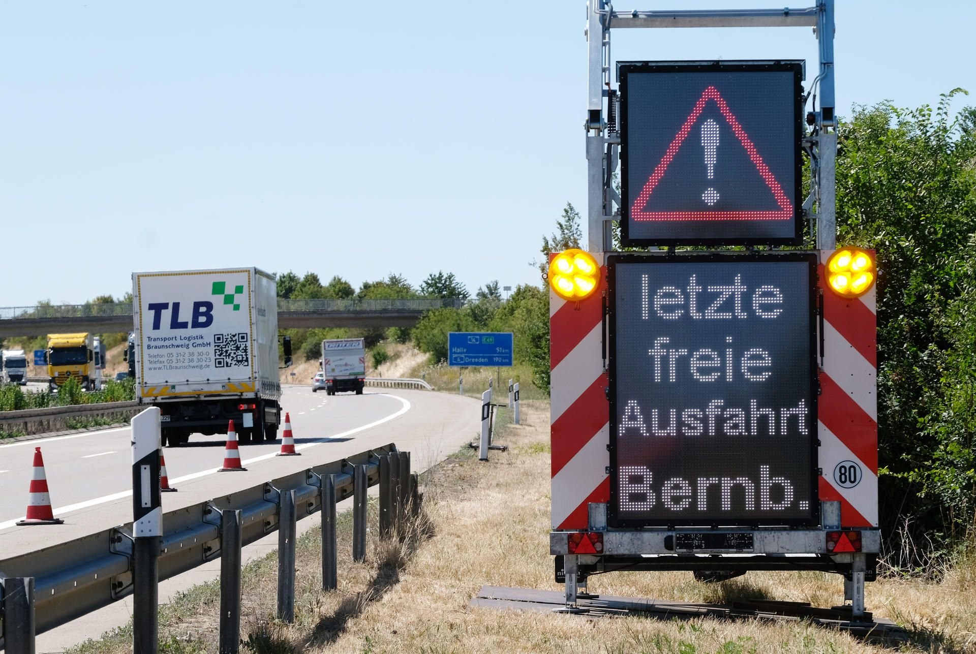 Am Montag wurde das neue Sicherheitskonzept für Großbaustellen auf Sachsen-Anhalts Autobahnen vorgestellt