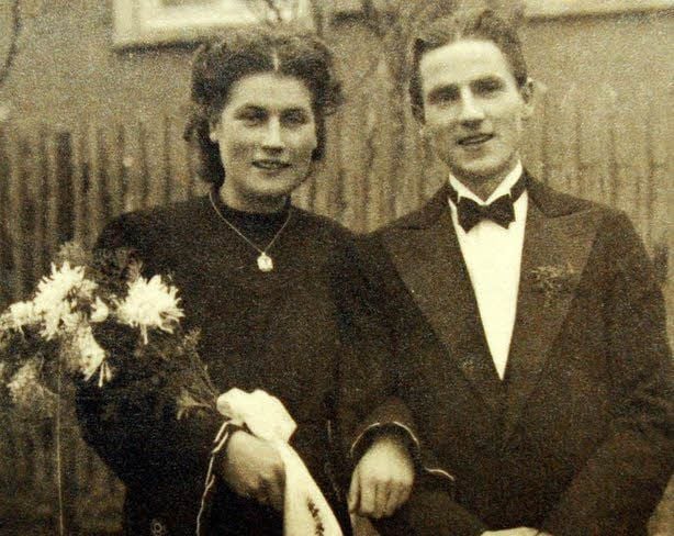 So sahen die Jubilare Anni und Kurt Frydrychowski bei ihrer Hochzeit 1946 aus.