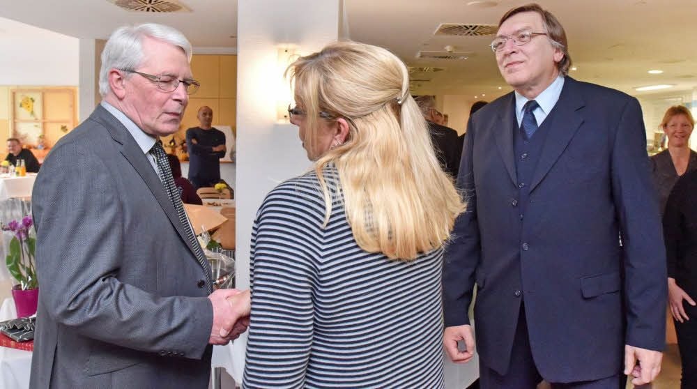 Holger Welsch (r.) wird Chefarzt der Klinik für Unfallchirurgie, Hans-Joachim Kluger hauptamtlicher Ärztlicher Direktor.