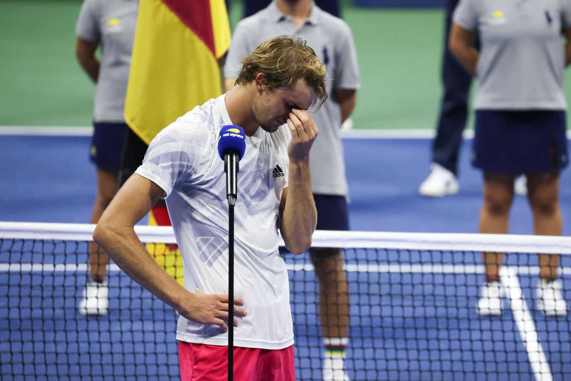 Nach der Niederlage im US-Open-Finale kamen Alexander Zverev die Tränen.