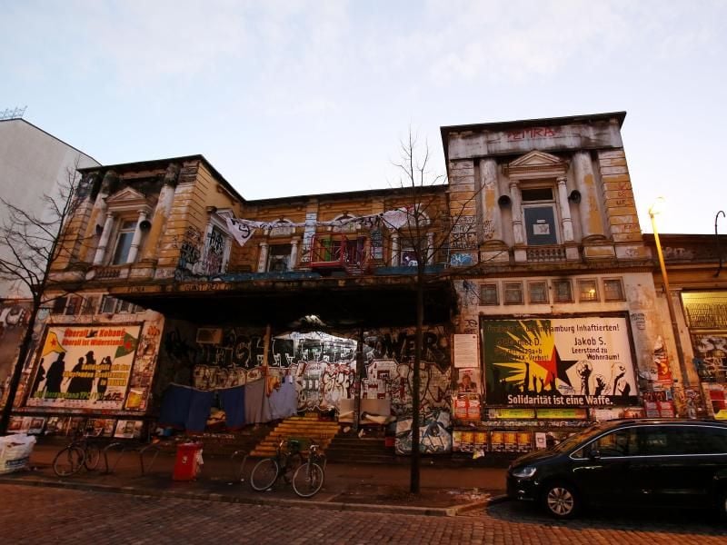 Das Rote Flora im Hamburger Schanzenviertel. Foto: Malte Christians