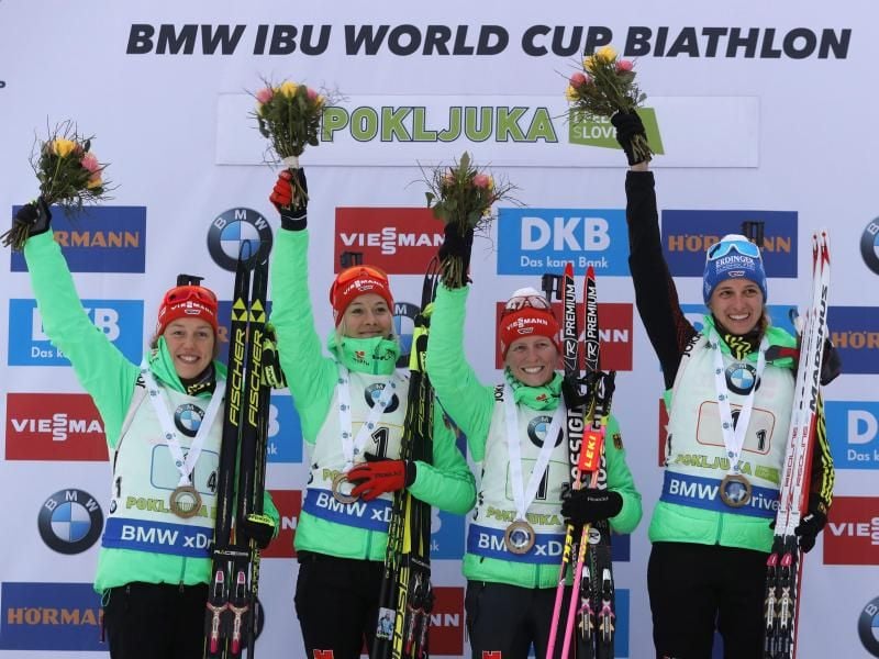 Die deutschen Damen dominierten in Pokljuka. Foto: Antonio Bat