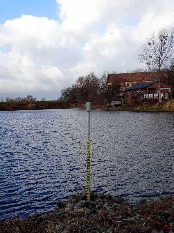 Pegel auf dem Trockenen