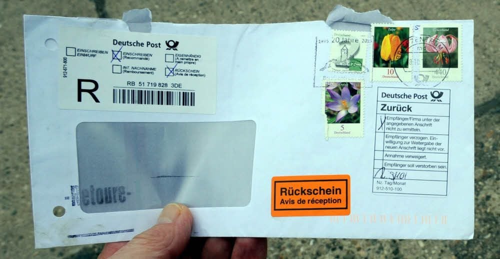 Dutzende solcher Irrläufer hat Familie Natho aus dem Arnsteiner Ort Friedrichrode in den vergangenen Jahren bekommen. Manchmal kam die Post gar nicht an. Grund waren die Dopplungen der Straßennamen in der Stadt Arnstein. Das Problem ist nun offenbar gelöst.