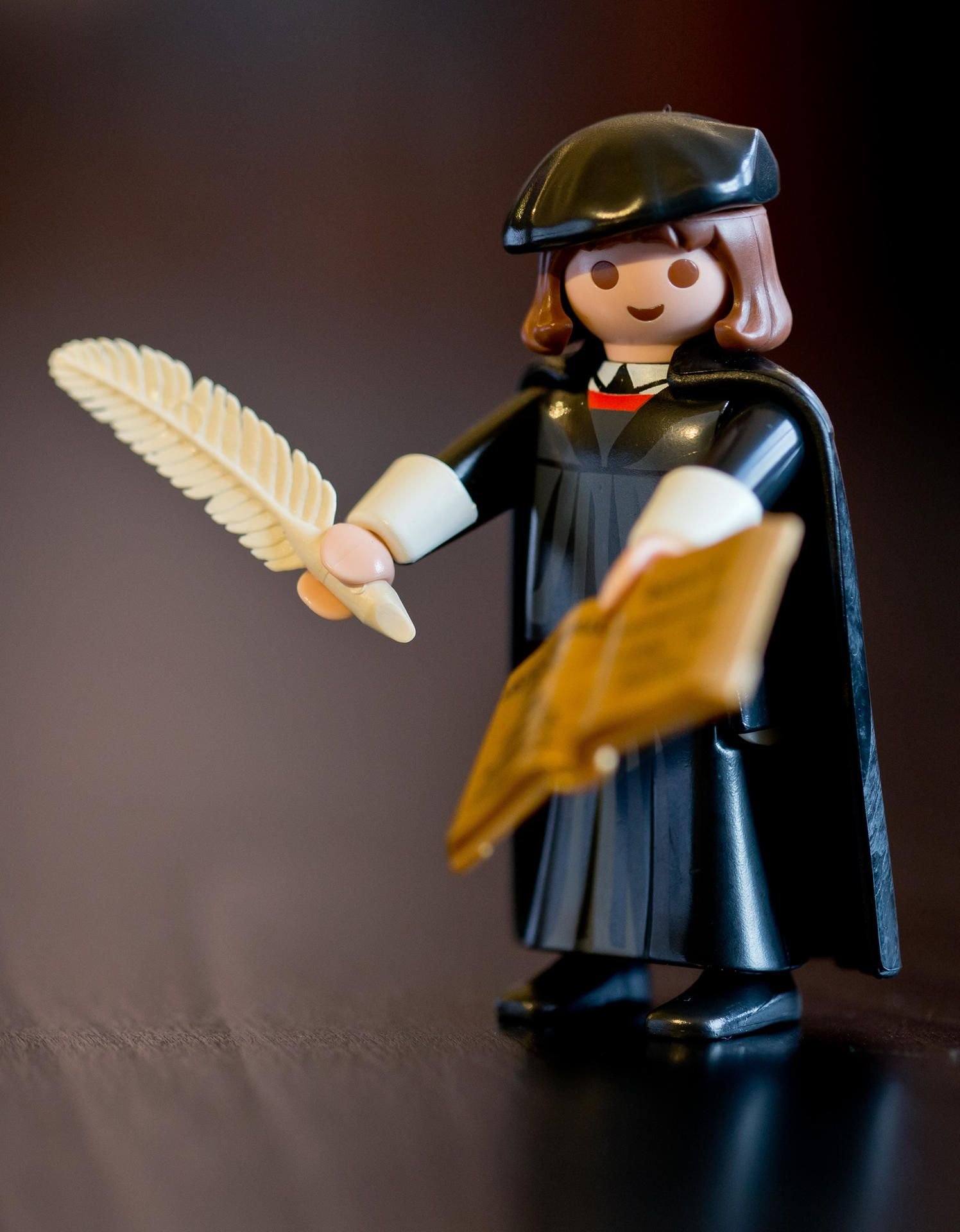 Martin Luther als Playmobil-Figur gibt es inzwischen mehr als eine Million Mal.