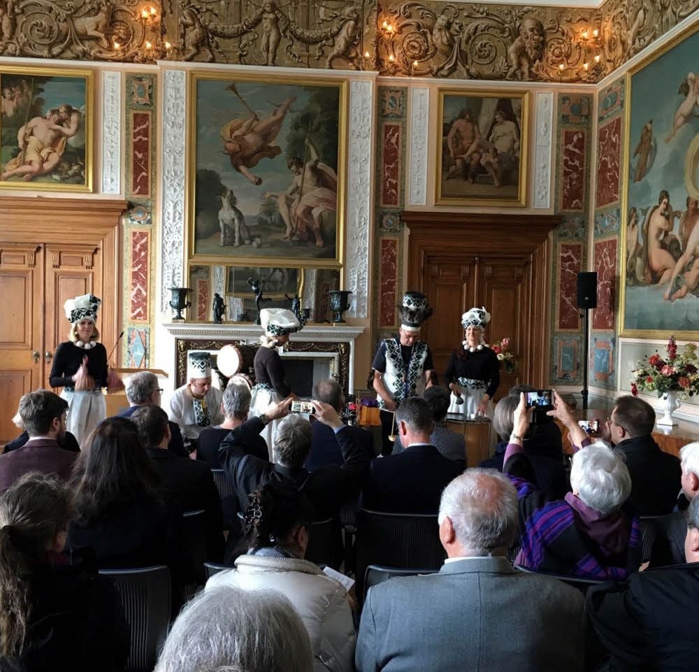 Zur Eröffnung der Forster-Ausstellung am Sonntag im Wörlitzer Schloss musizierte Gaia Percussion.