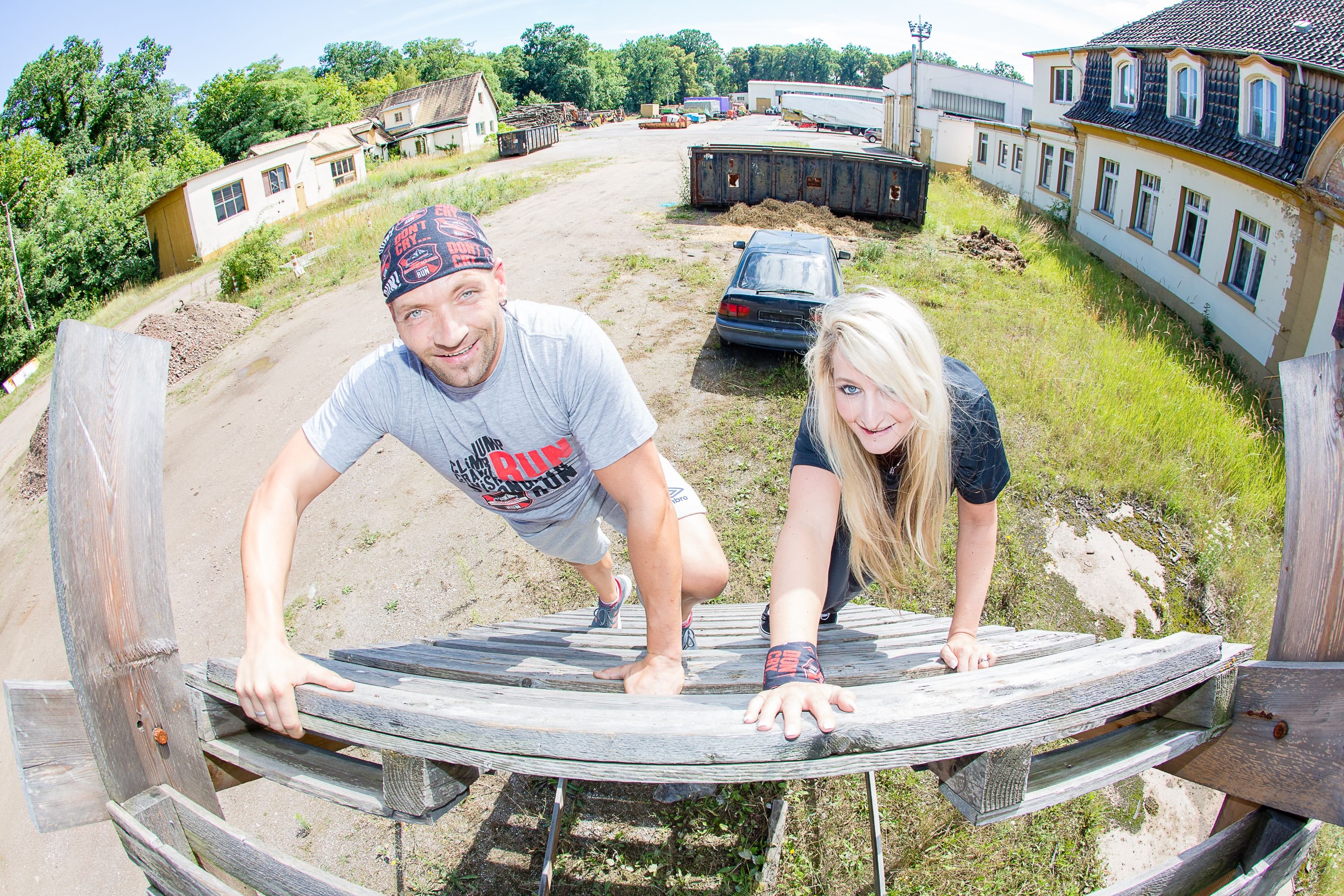 Auf dem Parcours in der Heidestraße machen Melanie und Steffen Wilke schon eine gute Figur.