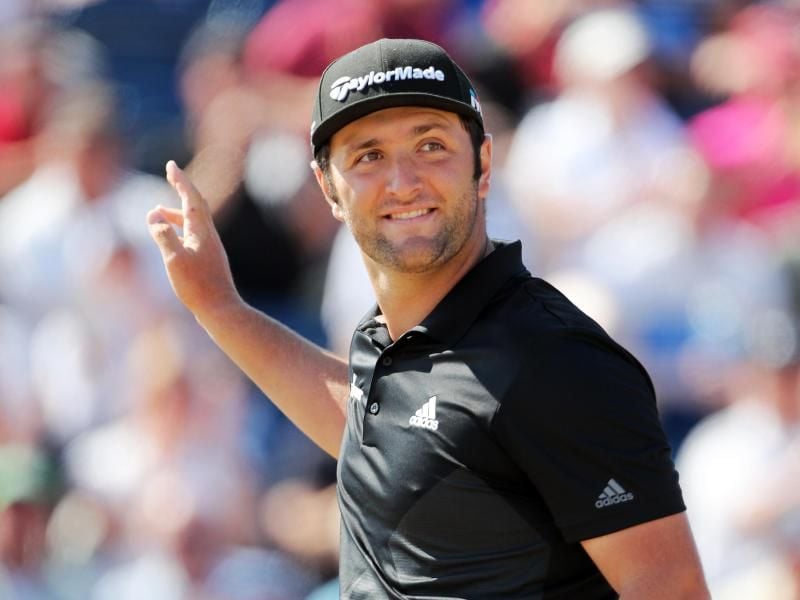 Ein Mann für die spektakulären Schläge: Spaniens Golfstar Jon Rahm. Foto: Richard Sellers/PA Wire/dpa