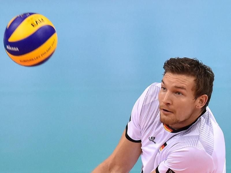 Bester deutscher Volleyballer im Spiel gegen Serbien mit 25 Punkten: Christian Fromm. Foto: Jacek Bednarczyk/PAP